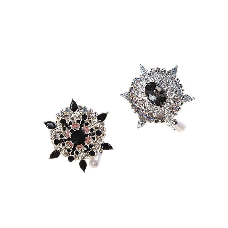 Wholesale  DIY 2pcs snowflake conversion acrylic heavy industry straight hole beads mobile phone chain key chain accessories